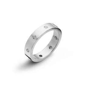 Flush Set Full Diamond Eternity Ring