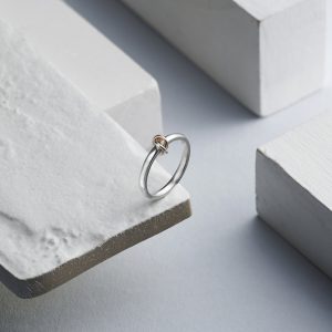 Silver & Gold Twisted Knot Ring